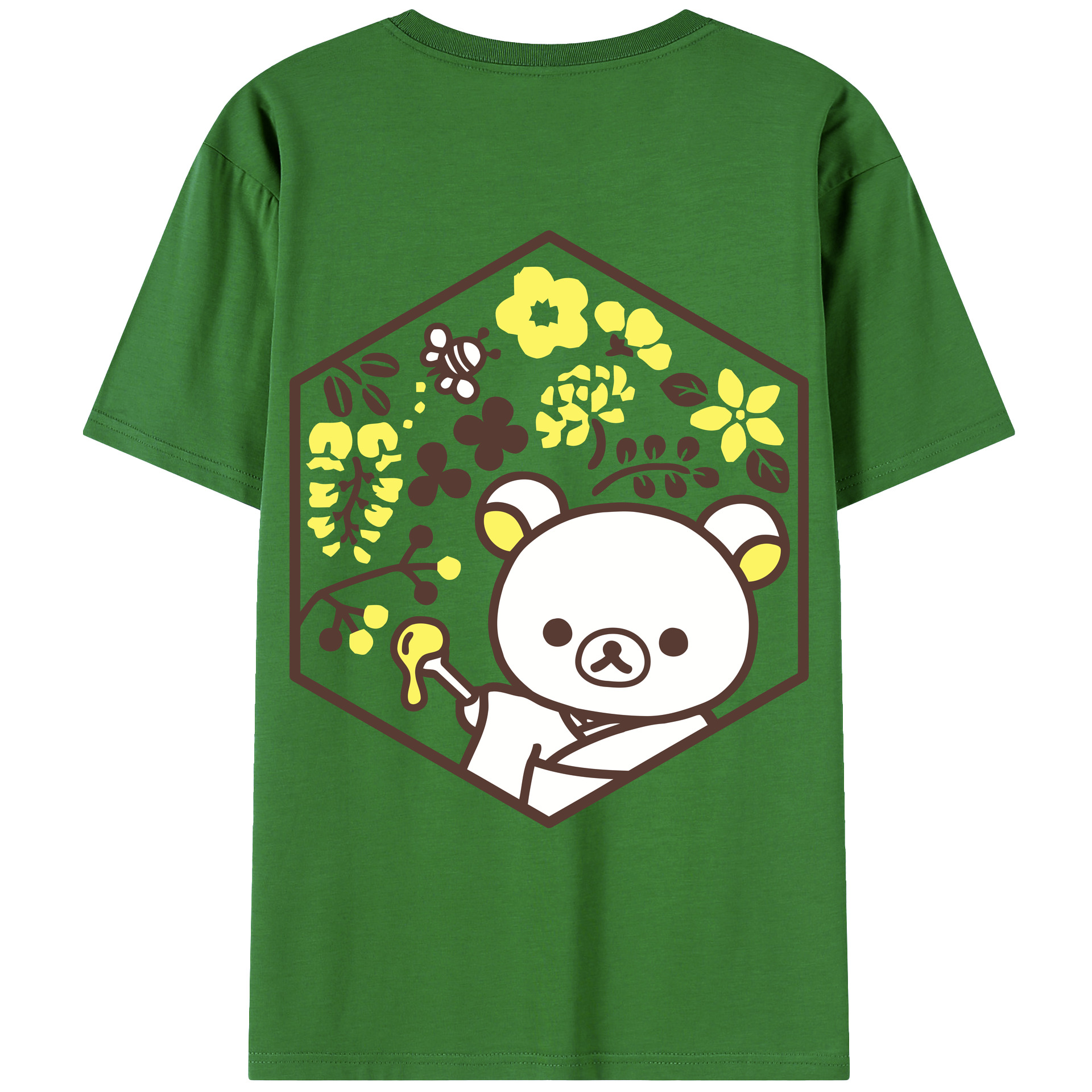 （画像用） リラックマ リラックマ キイロイトリ Rilakkuma Korilakkuma Kiiroitori レディース半袖Tシャツ(バックプリント)